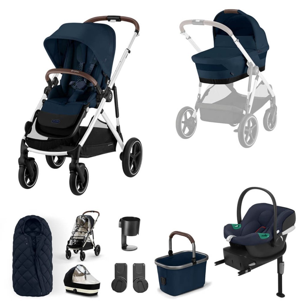 Bambinista - CYBEX - Travel - CYBEX Gazelle S Travel System Comfort Bundle With Snogga and ATON B2 - Ocean Blue