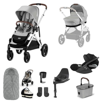 Bambinista - CYBEX - Travel - CYBEX Gazelle S Travel System Luxury Bundle With Snogga and CLOUD T - Lava Grey