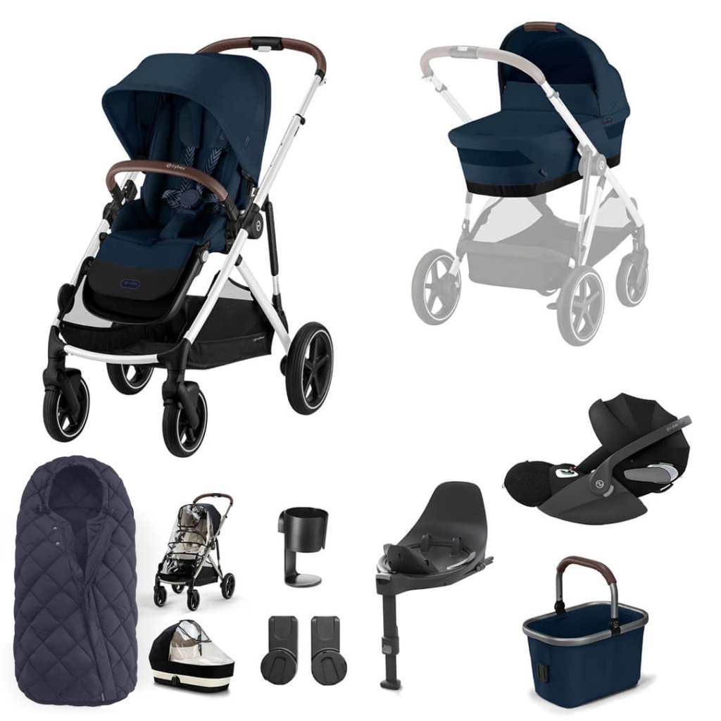 Bambinista - CYBEX - Travel - CYBEX Gazelle S Travel System Luxury Bundle With Snogga and CLOUD T - Ocean Blue