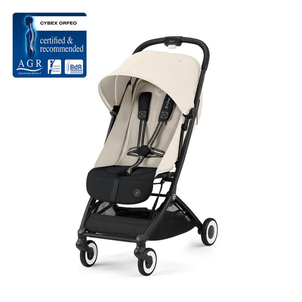 Bambinista - CYBEX - Travel - CYBEX ORFEO Pushchair in Black Frame - Canvas White