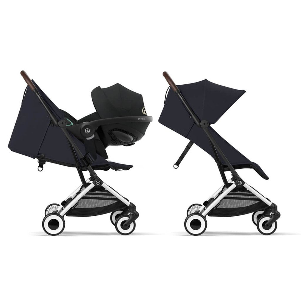 Bambinista-CYBEX-Travel-CYBEX ORFEO Pushchair in Silver Frame - Dark Blue