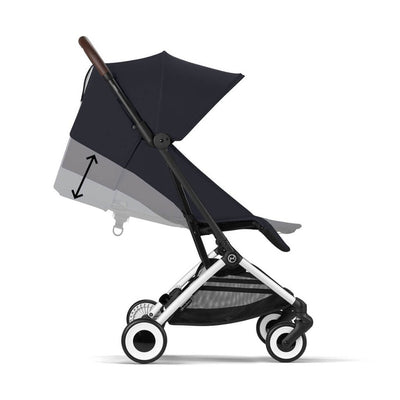 Bambinista-CYBEX-Travel-CYBEX ORFEO Pushchair in Silver Frame - Dark Blue