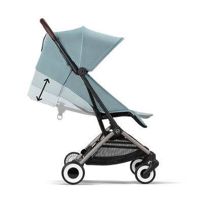 Bambinista-CYBEX-Travel-CYBEX ORFEO Pushchair in Taupe Frame - Stormy Blue