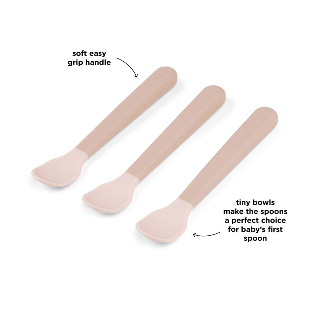 Bambinista - DONE BY DEER - Tableware - DONE BY DEER Foodie easy - grip baby spoon 3 - pack - Powder