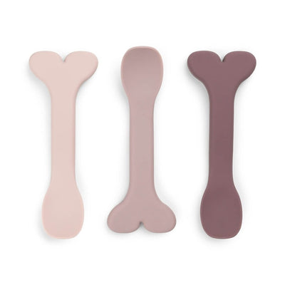 Bambinista - DONE BY DEER - Tableware - DONE BY DEER Silicone baby spoon 3 - pack Wally - Powder