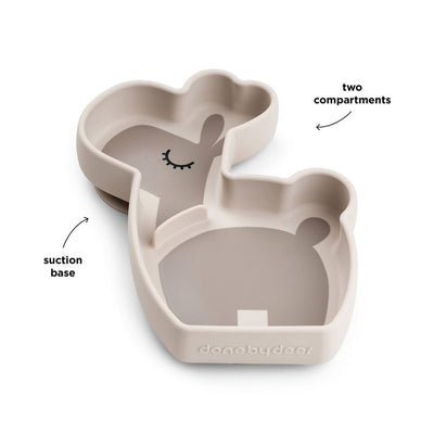 Bambinista - DONE BY DEER - Tableware - DONE BY DEER Silicone Stick&stay Snack Plate Lalee - Sand