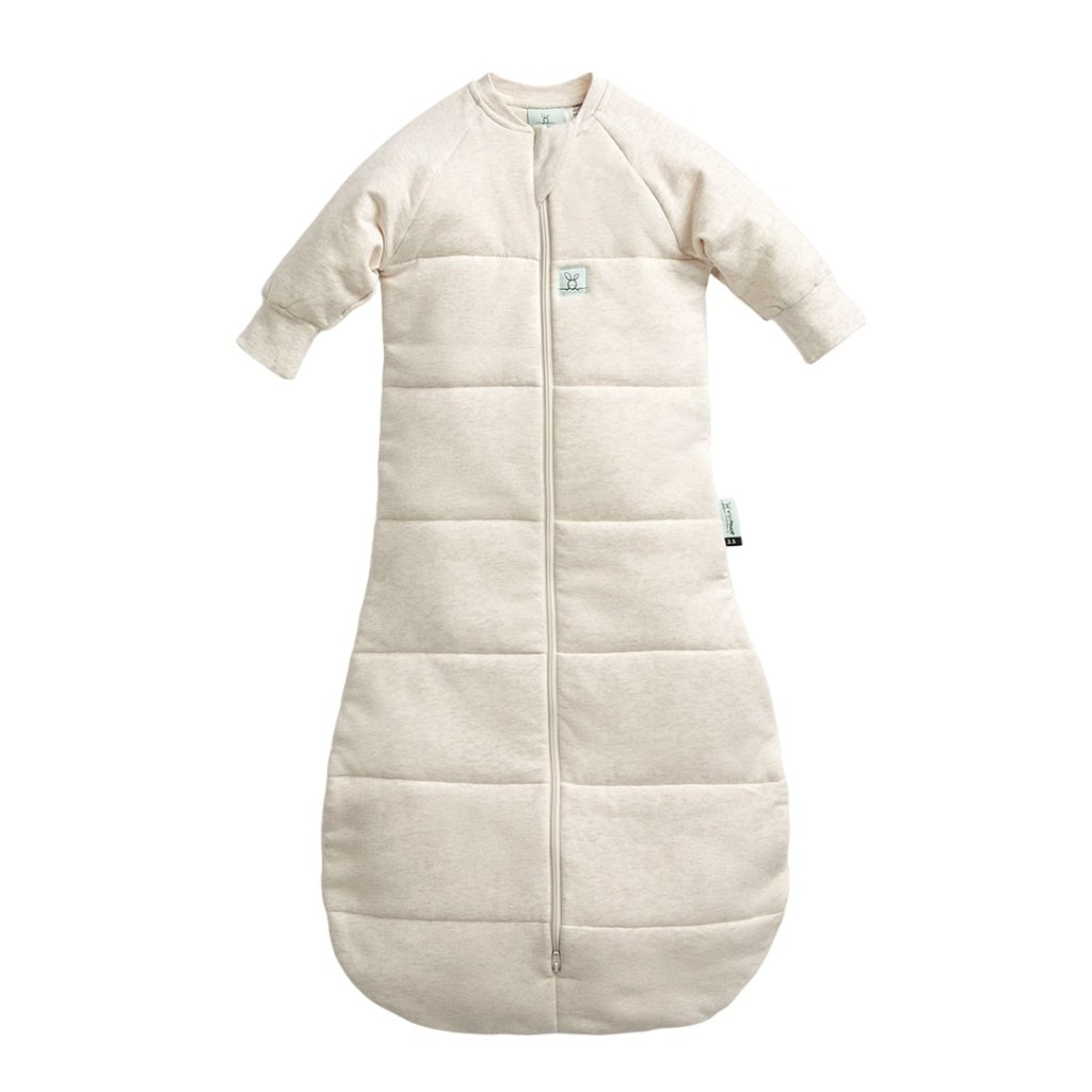 Bambinista - ERGOPOUCH - Sleeping Bags - ERGOPOUCH - Winter Long Sleeved Jersey Sleeping Bag - Oatmeal Marle 2.5TOG - Oatmeal Marle