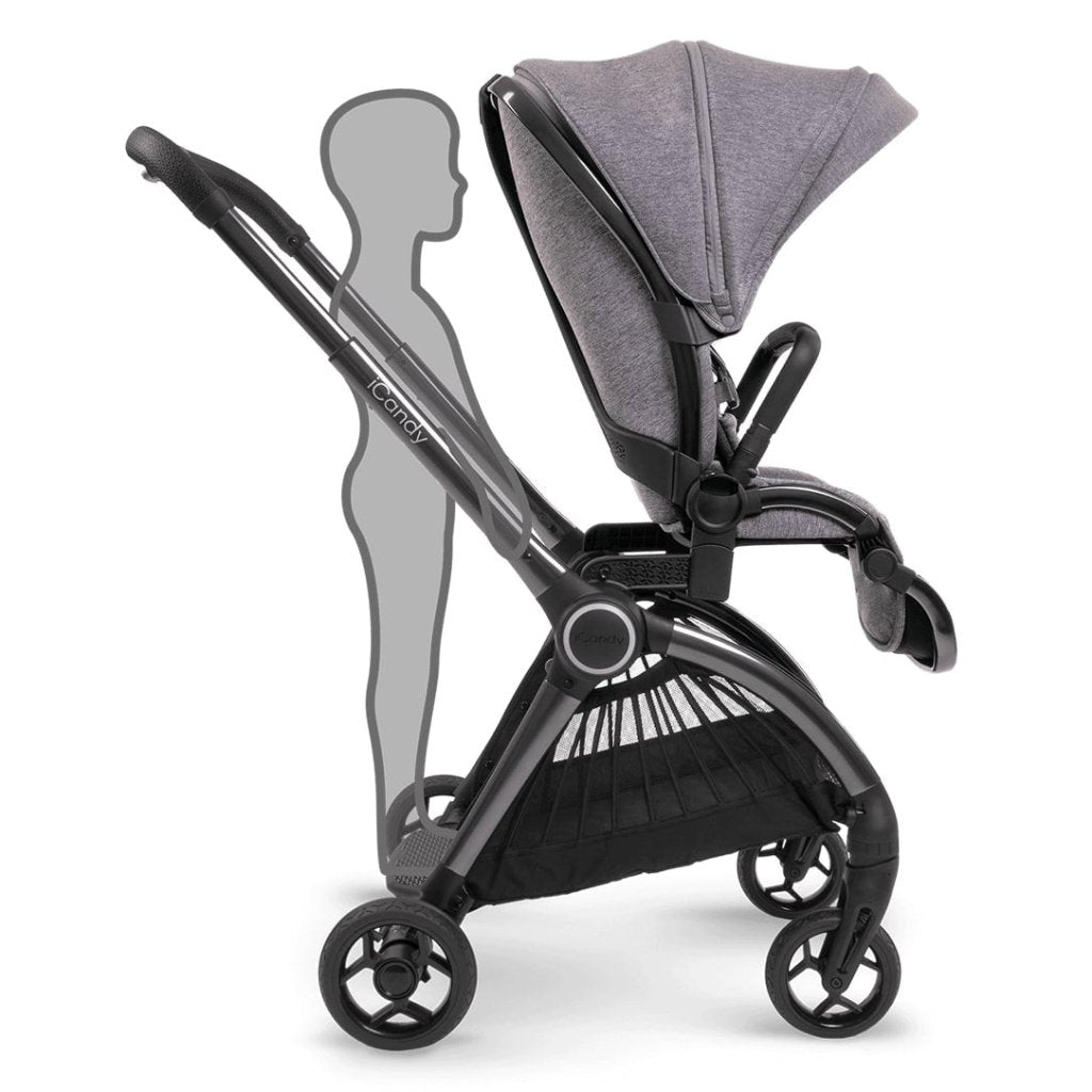 Bambinista-ICANDY-Travel-ICANDY Core Pushchair and Carrycot - Complete Bundle - Phantom (Light Grey)