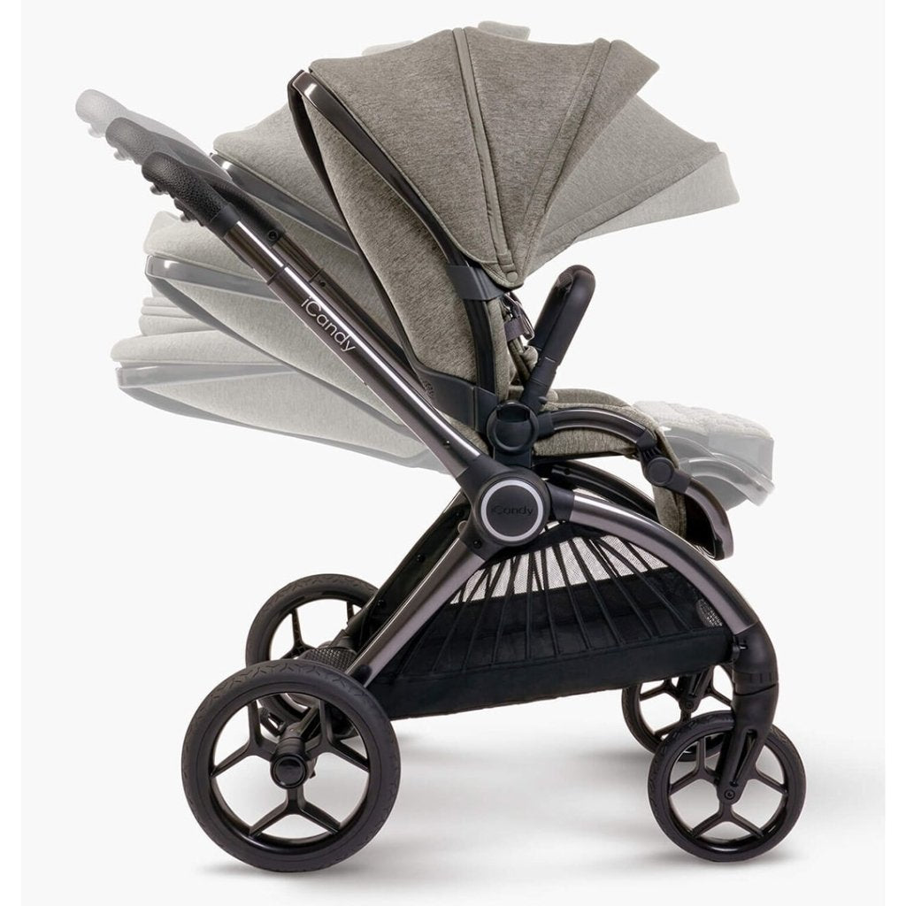 Bambinista-ICANDY-Travel-ICANDY Core Pushchair and Carrycot - Complete Bundle - Phantom (Light moss)