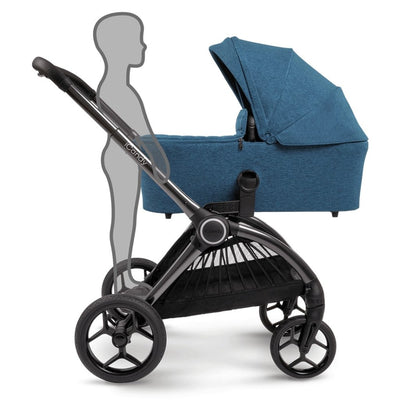 Bambinista-ICANDY-Travel-ICANDY Core Pushchair and Carrycot Complete Bundle with COCOON Car Seat & Base - Phantom (Atlantis Blue)