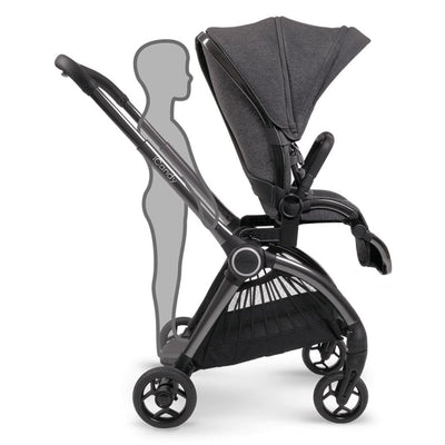 Bambinista-ICANDY-Travel-ICANDY Core Pushchair and Carrycot Complete Bundle with COCOON Car Seat & Base - Phantom (Dark Grey)