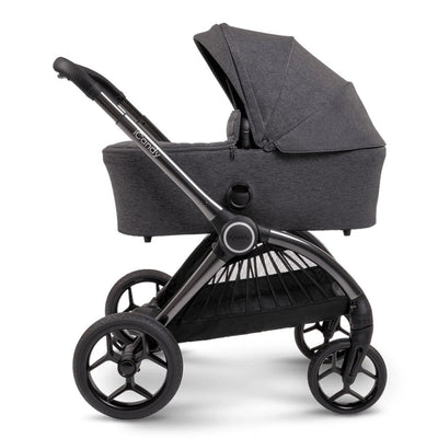 Bambinista-ICANDY-Travel-ICANDY Core Pushchair and Carrycot Complete Bundle with COCOON Car Seat & Base - Phantom (Dark Grey)