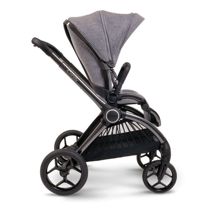 Bambinista-ICANDY-Travel-ICANDY Core Pushchair and Carrycot Complete Bundle with COCOON Car Seat & Base - Phantom (Light Grey)