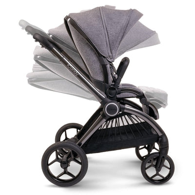 Bambinista-ICANDY-Travel-ICANDY Core Pushchair and Carrycot Complete Bundle with COCOON Car Seat & Base - Phantom (Light Grey)