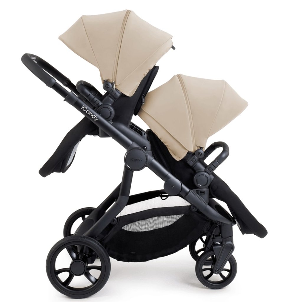 Bambinista-ICANDY-Travel-ICANDY Orange 4 Twin Complete Pushchair Bundle - Jet (Latte)