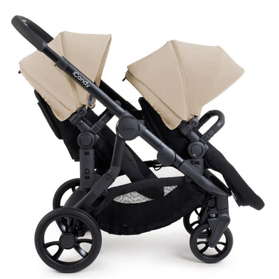 Bambinista-ICANDY-Travel-ICANDY Orange 4 Twin Complete Pushchair Bundle - Jet (Latte)