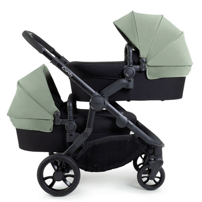 Bambinista-ICANDY-Travel-ICANDY Orange 4 Twin Complete Pushchair Bundle - Jet (Pistachio)