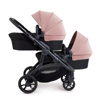 Bambinista-ICANDY-Travel-ICANDY Orange 4 Twin Complete Pushchair Bundle - Jet (Rose)