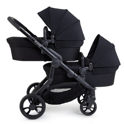 Bambinista-ICANDY-Travel-ICANDY Orange 4 Twin Travel system with COCOON car seat - Jet (Black Edition)