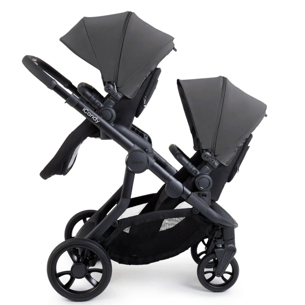 Bambinista-ICANDY-Travel-ICANDY Orange 4 Twin Travel system with COCOON car seat - Jet (Fossil)