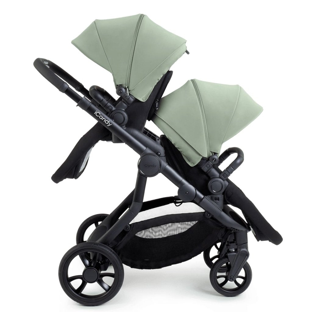 Bambinista-ICANDY-Travel-ICANDY Orange 4 Twin Travel system with COCOON car seat - Jet (Pistachio)