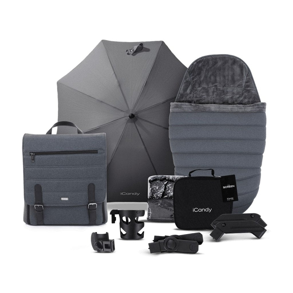 Bambinista-ICANDY-Travel-ICANDY Peach 7 Complete Bundle - Phantom (Dark Grey)