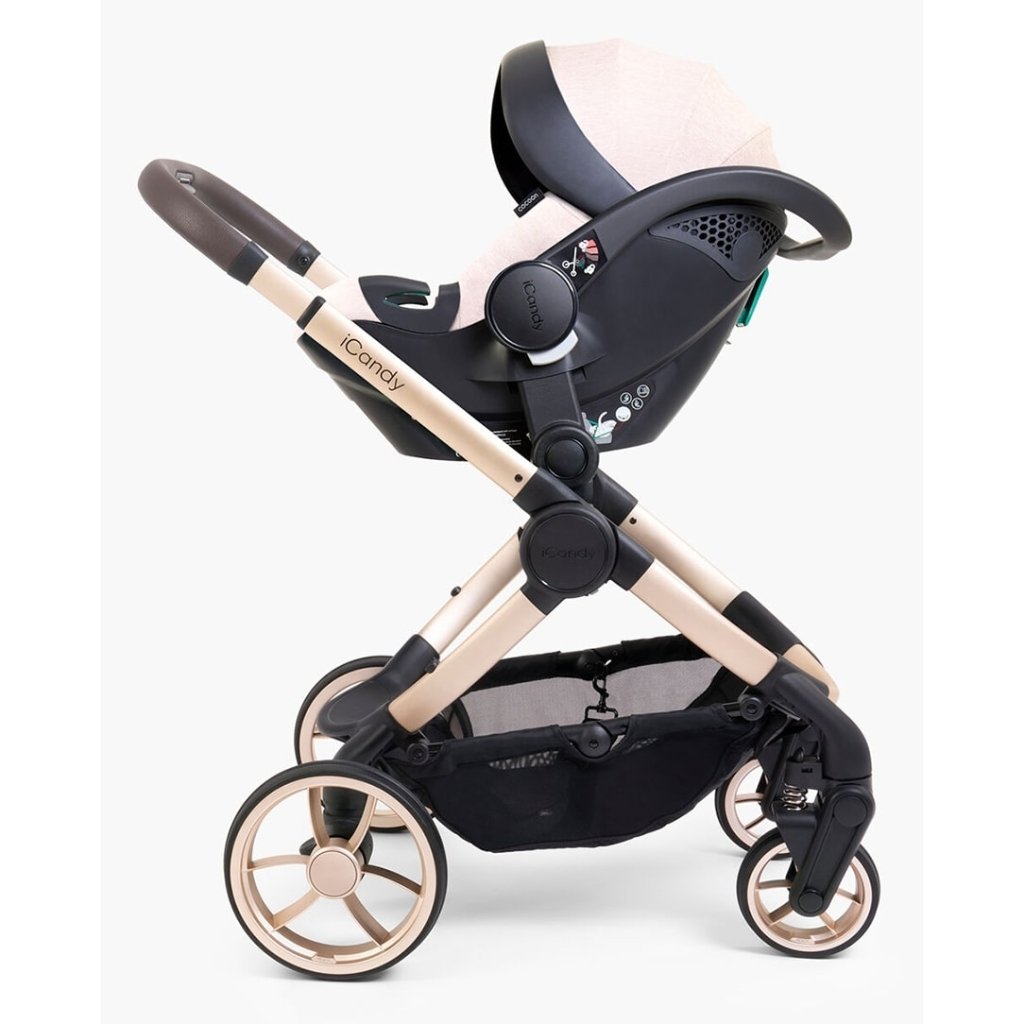 Bambinista-ICANDY-Travel-ICANDY Peach 7 Complete Bundle with Cocoon Car Seat & Base - Biscotti