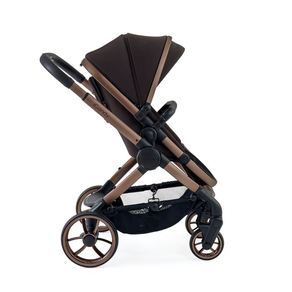 Bambinista - ICANDY - Travel Bundles - ICANDY Peach 7 Complete Travel System with Maxi Cosi Cabriofix Car Seat - Pecan (Special Edition)