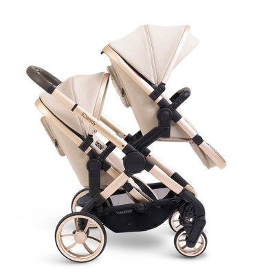 Bambinista - ICANDY - Travel - ICANDY Peach 7 Double Pushchair and Carrycot Combo Set - Biscotti