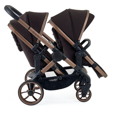 Bambinista - ICANDY - Travel Bundles - ICANDY Peach 7 Double Pushchair and Carrycot Combo Set - Pecan