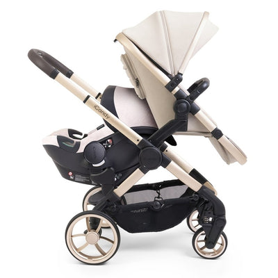 Bambinista - ICANDY - Travel - ICANDY Peach 7 Double Pushchair and Carrycot Complete Bundle Set - Blonde (Biscotti)