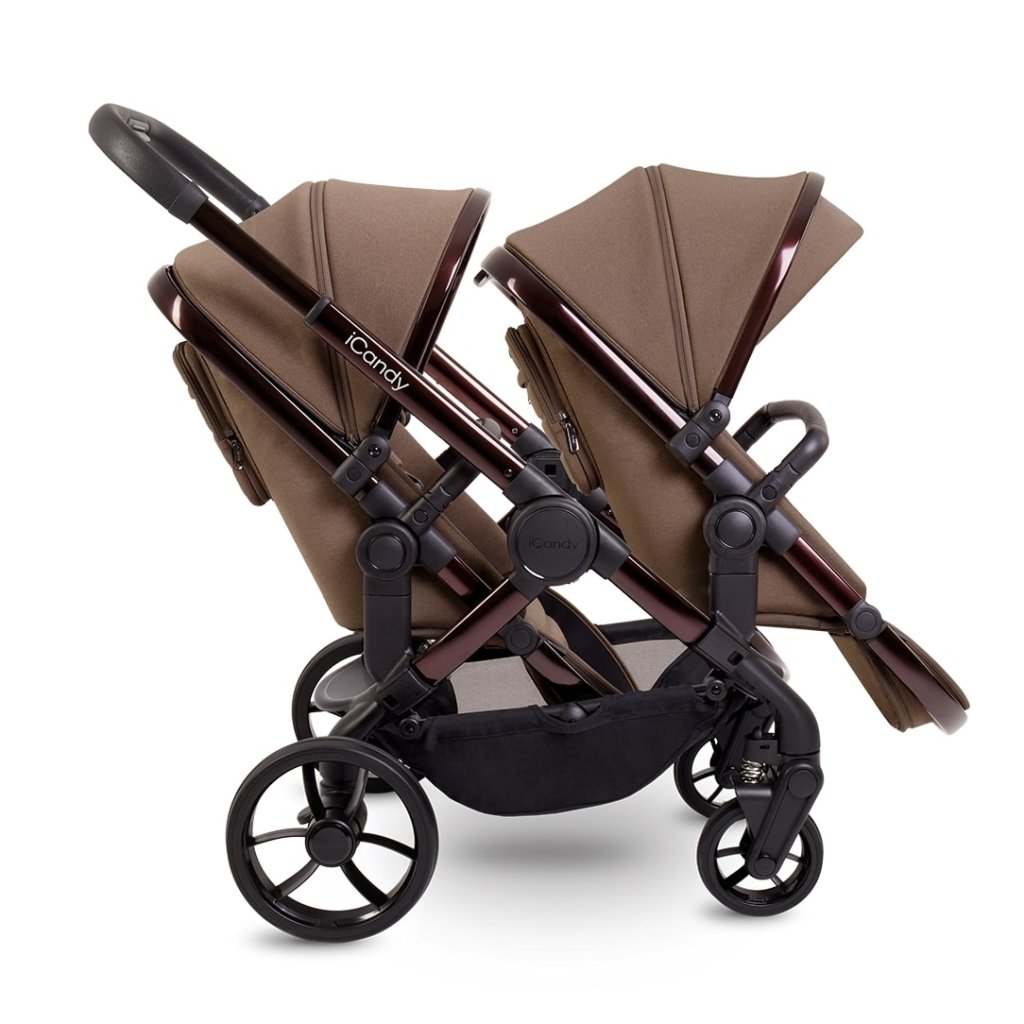 Bambinista - ICANDY - Travel - ICANDY Peach 7 Double Pushchair and Carrycot Complete Bundle Set - Coco