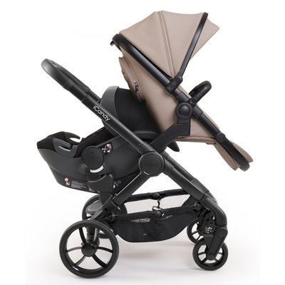 Bambinista - ICANDY - Travel - ICANDY Peach 7 Double Pushchair and Carrycot Complete Bundle Set - Jet (Cookie)