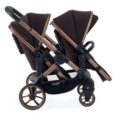 Bambinista - ICANDY - Travel Bundles - ICANDY Peach 7 Double Pushchair and Carrycot Complete Bundle Set - Pecan