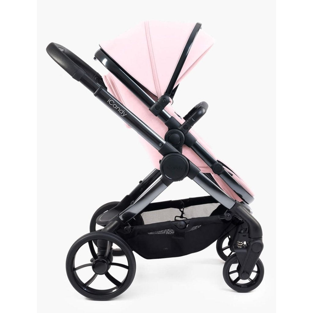 Bambinista-ICANDY-Travel-ICANDY Peach 7 Double Pushchair and Carrycot Complete Bundle Set - Phantom (Blush)