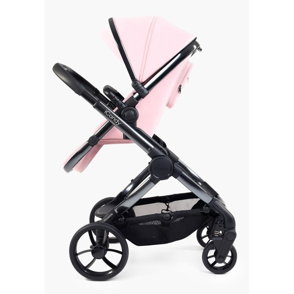 Bambinista-ICANDY-Travel-ICANDY Peach 7 Double Pushchair and Carrycot Complete Bundle Set - Phantom (Blush)