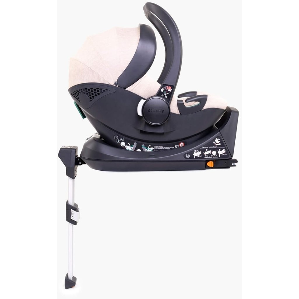 Bambinista-ICANDY-Travel-ICANDY Peach 7 Double with Latte Cocoon Car Seat & Base - Phantom (Blush)