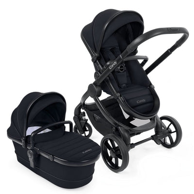 Bambinista-ICANDY-Travel-ICANDY Peach 7 Pushchair and Carrycot Combo Set - Black Edition