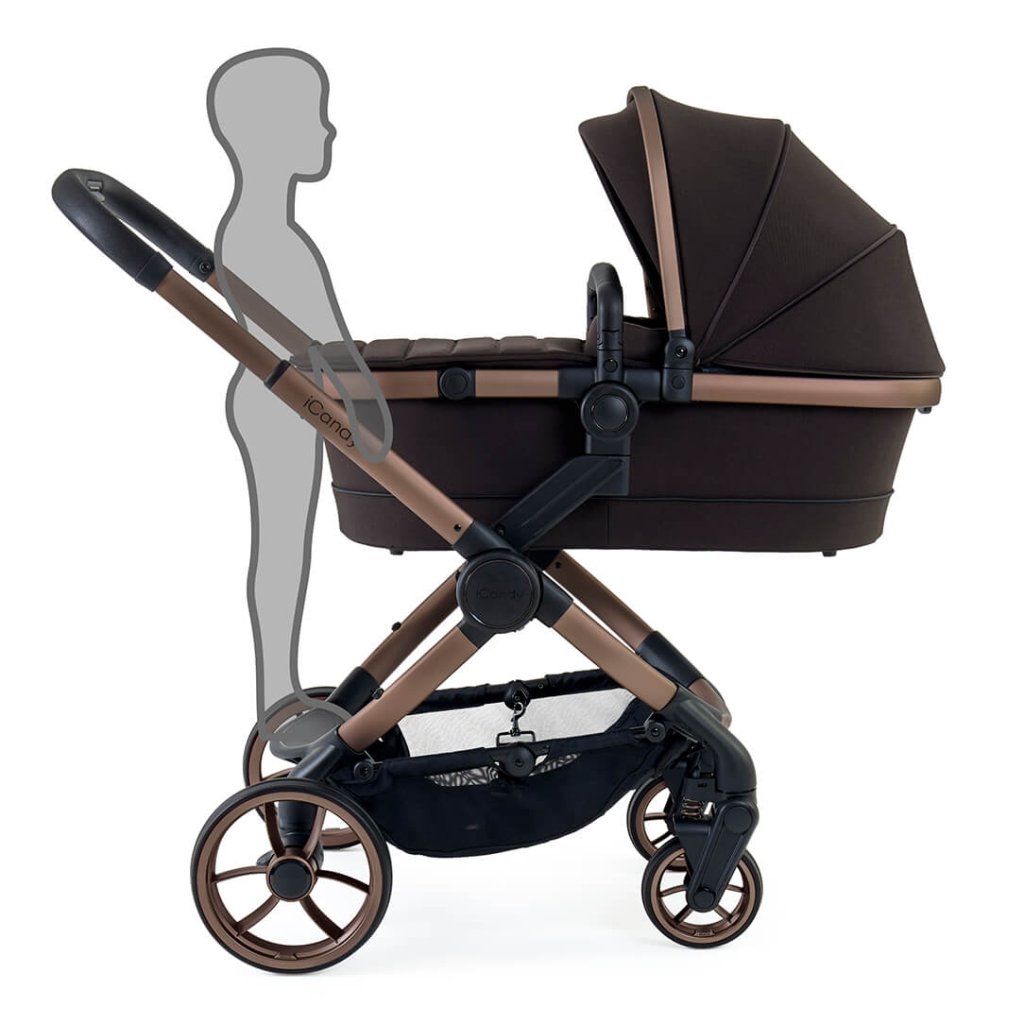 Bambinista - ICANDY - Travel Bundles - ICANDY Peach 7 Pushchair and Carrycot Combo Set - Pecan