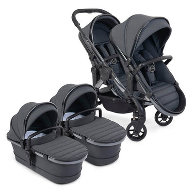 Bambinista - ICANDY - Travel - ICANDY Peach 7 Twin Complete Bundle - Dark Grey