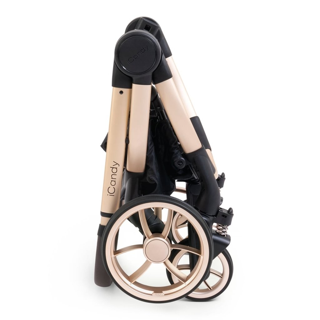 Bambinista - ICANDY - Travel - ICANDY Peach 7 Twin Pushchair and Carrycot Combo Set - Blonde (Biscotti)