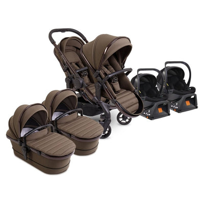 Bambinista - ICANDY - Travel - ICANDY Peach 7 Twin Pushchair and Carrycot Combo Set - Coco