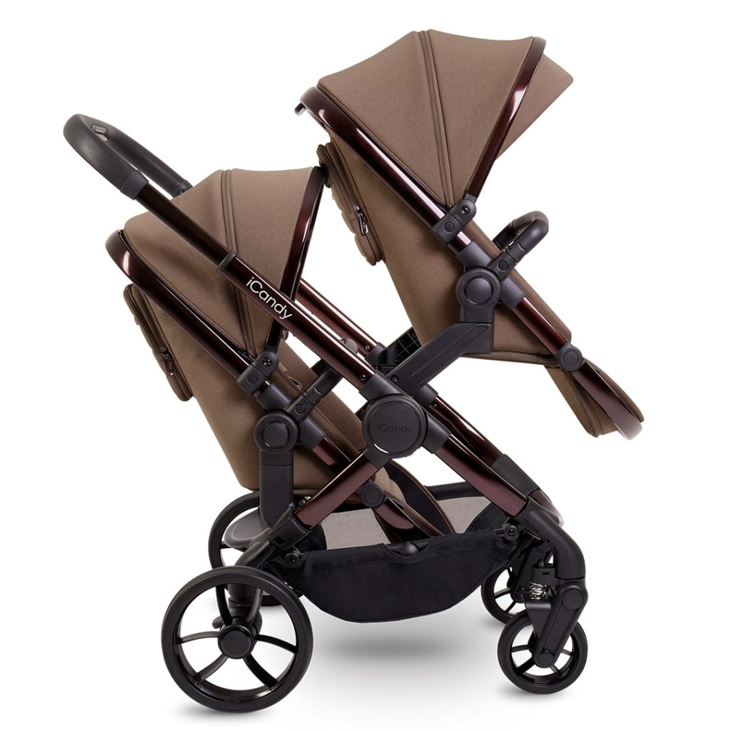 Bambinista - ICANDY - Travel - ICANDY Peach 7 Twin Pushchair and Carrycot Combo Set - Coco