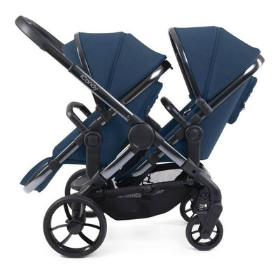 Bambinista - ICANDY - Travel - ICANDY Peach 7 Twin Pushchair Bundle With 2 x Cocoon Car Seat & Base - Cobalt