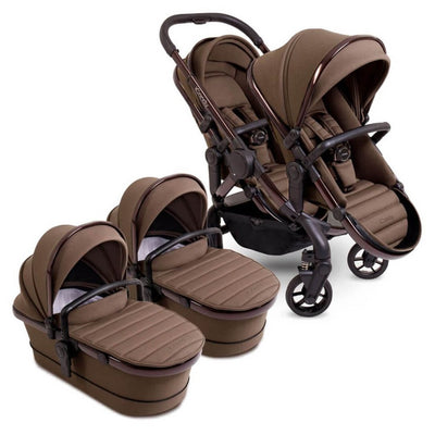 Bambinista - ICANDY - Travel - ICANDY Peach 7 Twin Pushchair Bundle With 2 x Cocoon Car Seat & Base - Coco