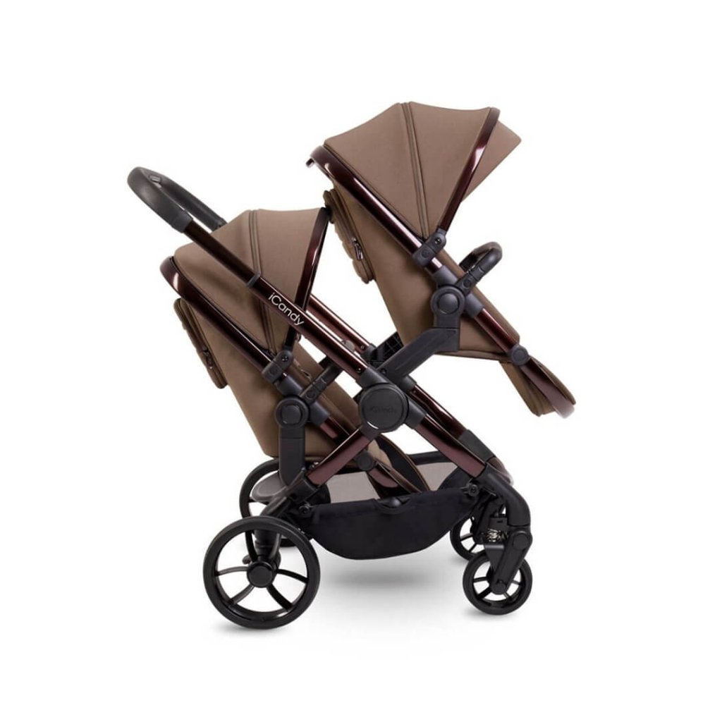 Bambinista - ICANDY - Travel - ICANDY Peach 7 Twin Pushchair Bundle With 2 x Cocoon Car Seat & Base - Coco