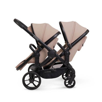 Bambinista - ICANDY - Travel - ICANDY Peach 7 Twin Pushchair Bundle With 2 x Cocoon Car Seat & Base - Cookie