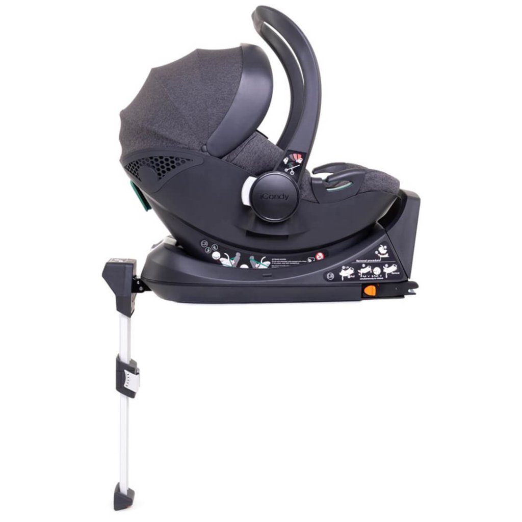 Bambinista - ICANDY - Travel - ICANDY Peach 7 Twin Pushchair Bundle With 2 x Cocoon Car Seat & Base - Dark Grey