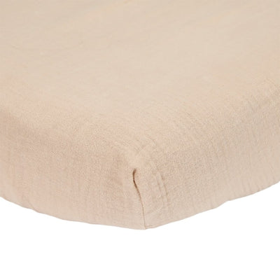 Bambinista - LITTLE DUTCH - LITTLE DUTCH Fitted Bassinet Sheet Muslin - Beige