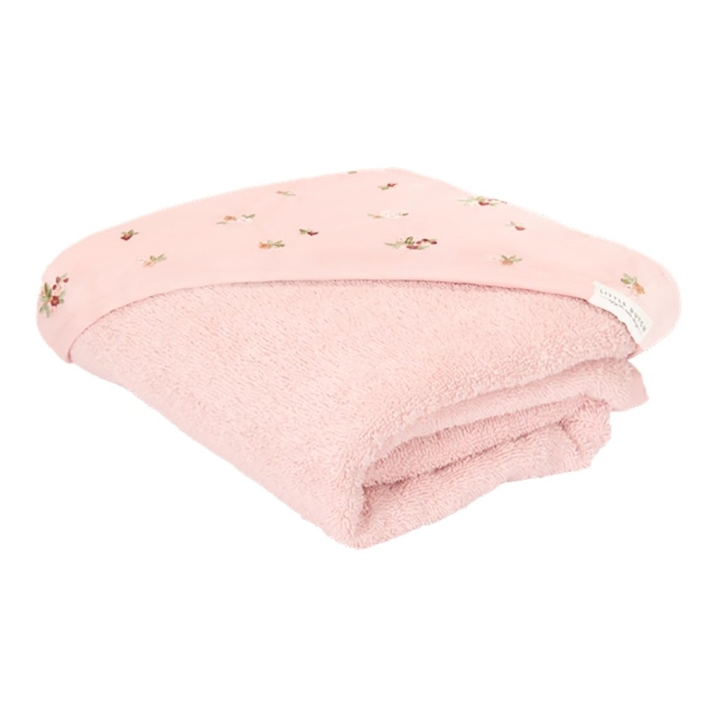 Bambinista - LITTLE DUTCH - LITTLE DUTCH Hooded towel embroidered 100x100 cm - Blossom